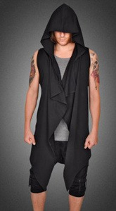 bluza AMENOMEN, bezrękawnik z kapturem