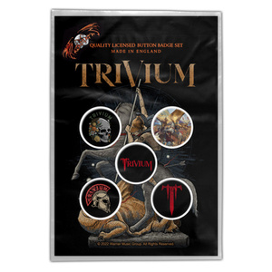 zestaw 5 szt. przypinek TRIVIUM - IN THE COURT OF THE DRAGON