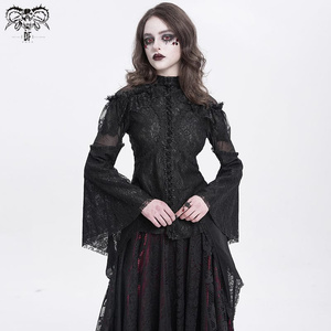 koszula damska DEVIL FASHION - BLACK SEXY GOTHIC