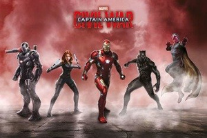 plakat CAPTAIN AMERICA - TEAM IRON MAN
