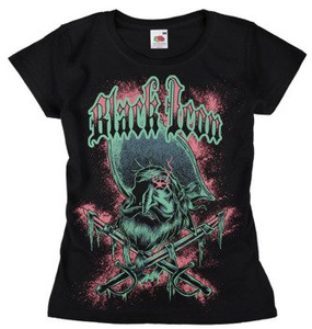 bluzka damska BLACK ICON - PIRATE (DICON098 BLACK)