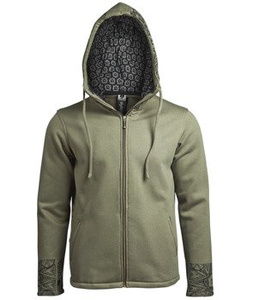 bluza BUDDHAFUL - TIMURESE oliv rozpinana, z kapturem