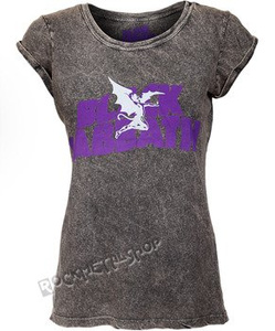 bluzka damska BLACK SABBATH - LOGO AND DEAMON  ACID WASH