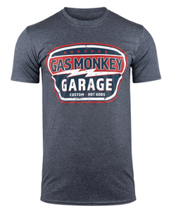 koszulka GAS MONKEY GARAGE - VINTAGE CUSTOM granatowy melanż