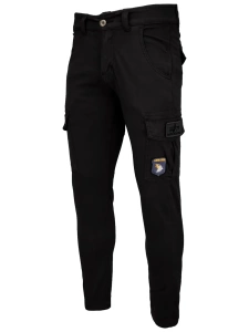 spodnie bojówki ALPHA INDUSTRIES - PETROL PATCH PANT BLACK