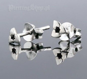 kolczyki do uszu SERCE KWIAT CZAR