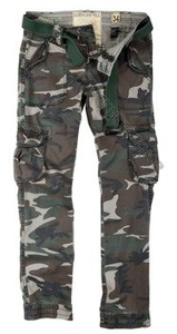 spodnie bojówki damskie LADIES PREMIUM TROUSERS SLIMMY WOODLAND