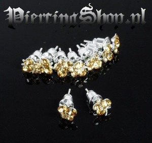 kolczyk LISTEK żółty