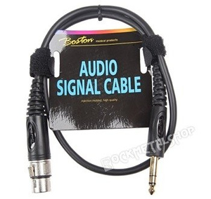przewód audio BOSTON: XLR żeński -  DUŻY JACK STEREO (6.3mm) / 0,75m