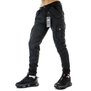 spodnie bojówki ALPHA INDUSTRIES - COMBAT PANT LW BLACK Slim Fit