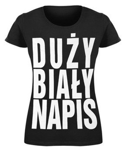 bluzka damska DUŻY BIAŁY NAPIS