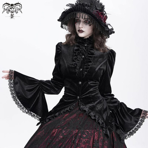 bluzka damska DEVIL FASHION - BLACK RETRO GOTHIC