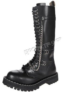 glany STEEL - BLACK (20 dziurek) z suwakiem + zaczepy + łańcuchy