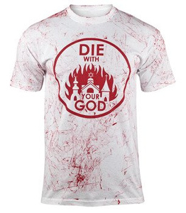 koszulka AMENOMEN - DIE WITH YOUR GOD (OMEN071KM WHITE ALLPRINT RED)