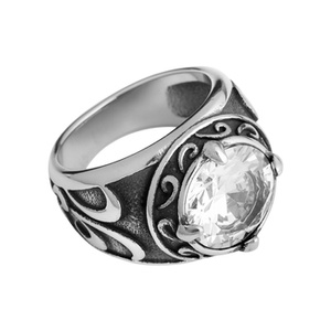 pierścień WHITE STONE