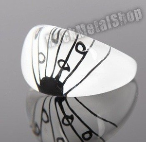 pierścień FLORAL biały