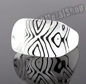 pierścień PATTERN biały