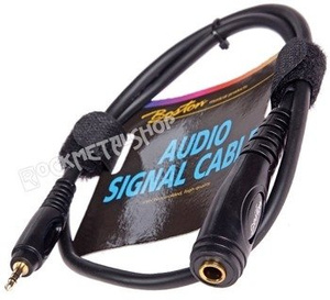przewód audio BOSTON: gniazdo DUŻY JACK (6.3mm) stereo - mały jack (3.5mm) stereo / 75cm