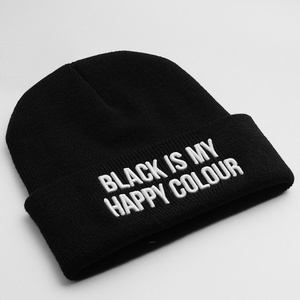 czapka zimowa HOLY BLVK - BLACK HAPPY COLOUR