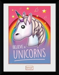 obraz w ramie EMOJI - BELIEVE UNICORNS