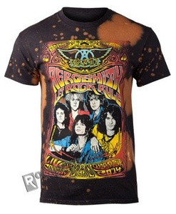 koszulka AEROSMITH - WORLD TOUR 2014, barwiona