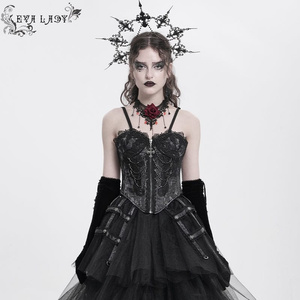 gorsetowy top DEVIL FASHION - BLACK GOTHIC SEXY