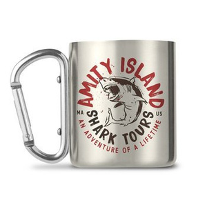 kubek metalowy z karabińczykiem JAWS - SHARK TOURS