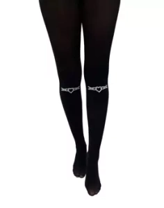 rajstopy CHAIN HEART czarne