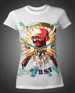 bluzka damska SHIROI NEKO/KUSTOM KULTURE - FEAR (WHITE)