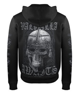 bluza VICTORY OR VALHALLA - VIKING rozpinana, z kapturem