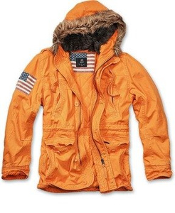 kurtka z kapturem VINTAGE EXPLORER STARS orange