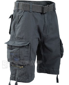 spodnie bojówki krótkie SAVAGE VINTAGE SHORTS - ANTHRAZIT