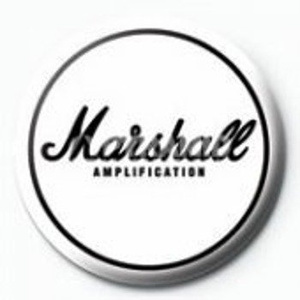 przypinka MARSHALL - - WHITE LOGO