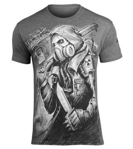 koszulka WASTELAND - POST-APOCALYPSE ciemnoszary melanż