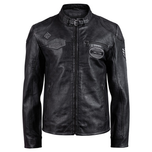 kurtka skórzana - MMKENDRIK MEN BIKER DARK ANTHRACITE