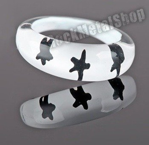 pierścień STARS biały