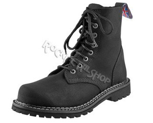 glany STEADY'S - 8 dziurek, czarne nubuk (STE/8/FULL)