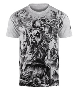 koszulka METAL PANDAS szary melanż