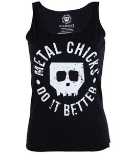 bluzka damska METAL CHICKS DO IT BETTER - SKULL, na ramiączka