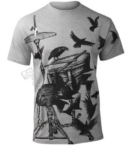 koszulka DRUMS & CROWS szary melanż