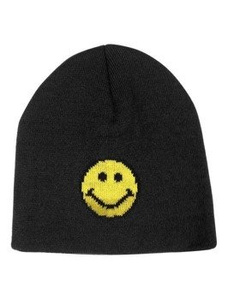 czapka zimowa MASTERDIS - SMILEY JACQUARD KNIT BLACK