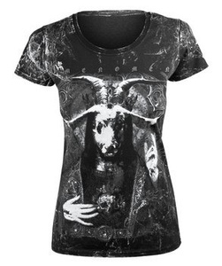 bluzka damska AMENOMEN - BAPHOMET (OMEN027DA ALLPRINT WHITE)