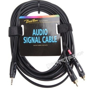 przewód audio BOSTON: 2 x RCA (cinch) - mały jack (3.5mm) stereo / 6m
