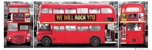 plakat LONDON - BUS TRIPTYCH
