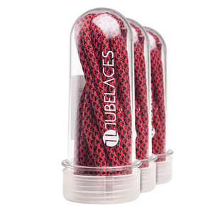 sznurowadła TUBELACES - RED/BLACK (130 cm)