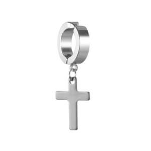 kolczyki - SILVER CROSS, para