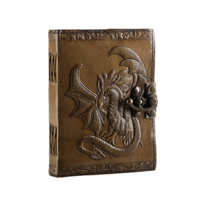 notes/zeszyt w skórzanej oprawie DRAGON