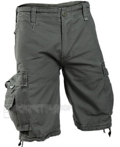 spodnie bojówki krótkie VINTAGE SHORTS - OLIV