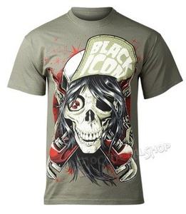 koszulka BLACK ICON - INDUSTRIAL SKULL (MICON120 OLIVE)
