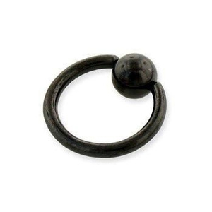KółKO ZAMYKANE KULKą CAPTIVE BEAD RING BLACK LINE grubość 1,6mm średnica kulki 4mm